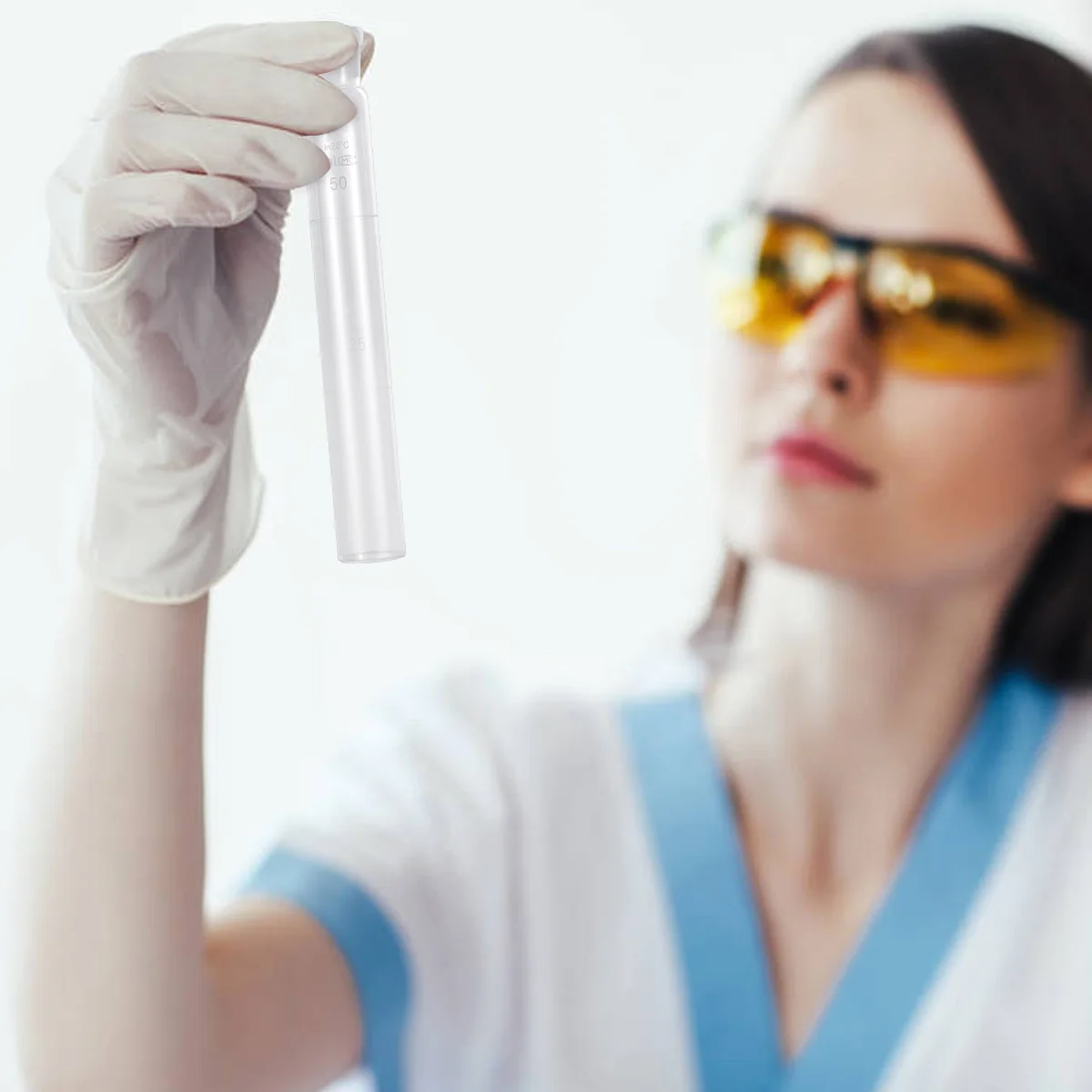 50ml Glass Colorimetric Cylinder Eco-Friendly Durable Accurate Measurement for Laboratory Experiment Tools Color Comparison Tube