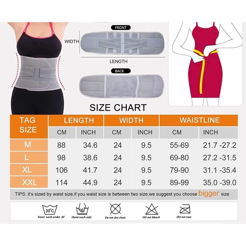 Waist Trainer Body Shaper Back Support Belt for Women and Men Slimming Tummy Control Strap Double Compression Corset