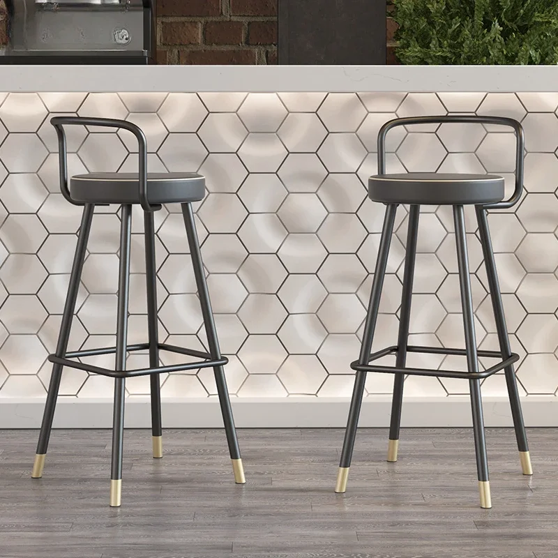 

Design Nordic Bar Chairs Modern Minimalist High Stools Bar Chairs Milk Front Desk Light Luxury Relaxing Salon Furniture