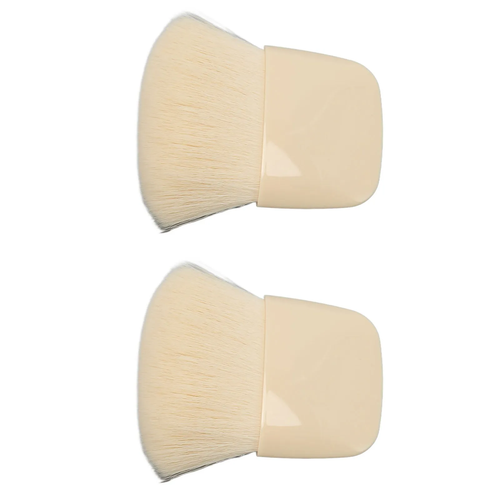 Mini Makeup Brush Soft Bristles Portable Small Loose Powder Brush For Blush Foundation 2pcs