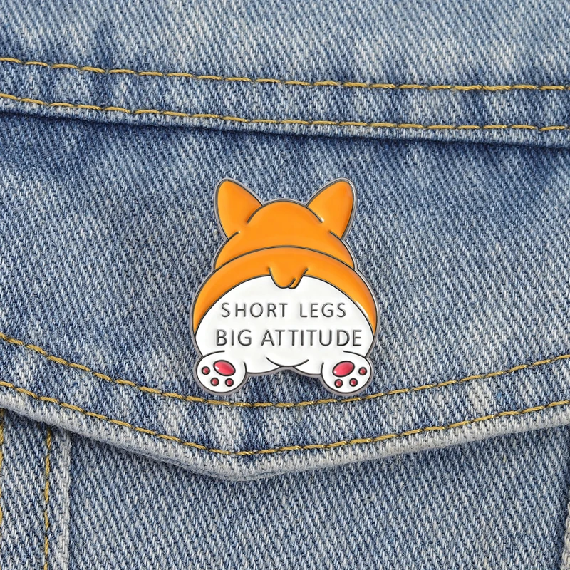 سيقان قصيرة موقف كبير المينا دبابيس الكرتون فصيل كورجي بعقب جرو بروش التلبيب شارات لطيف الحيوان الكلب مجوهرات هدية للأصدقاء