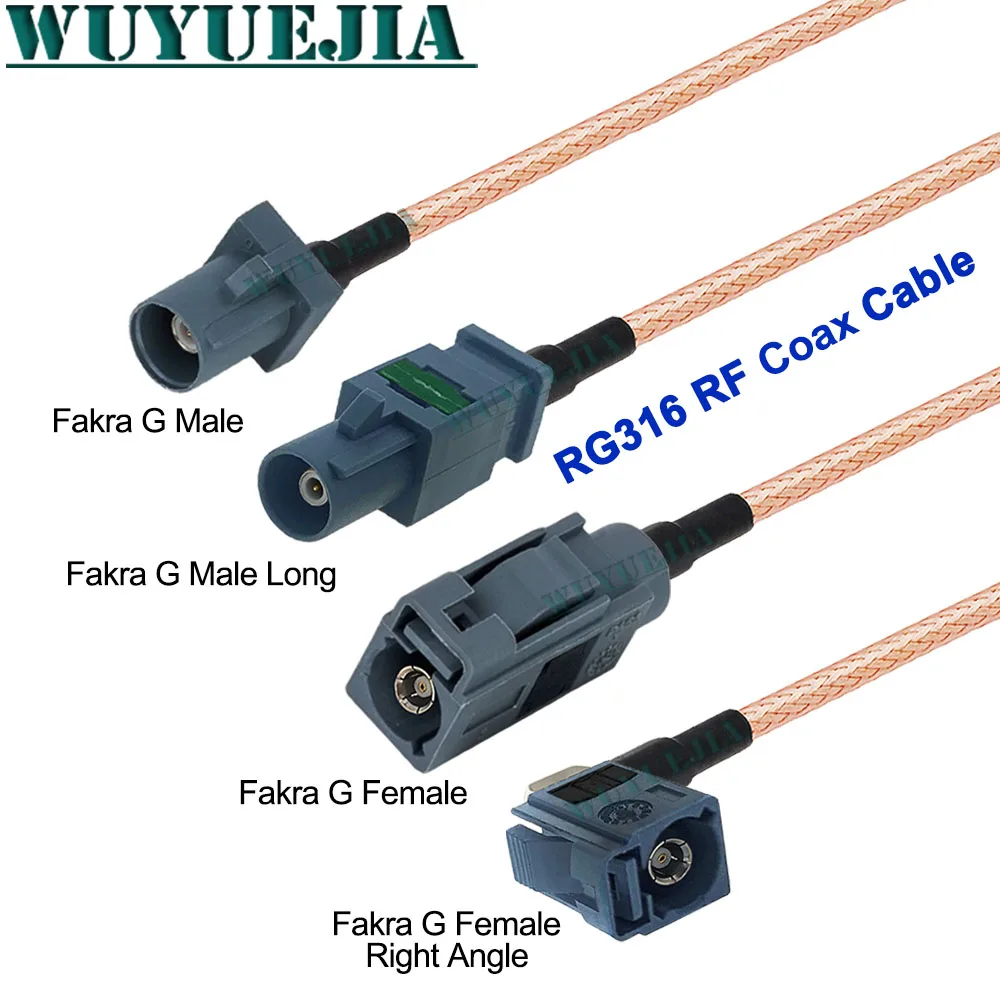 

For WIFI Router Antenna RAL 7031 Gray Fakra G Male to G Female Connector 50-1.5 RG316 Coax Cable Pigtail Extension Cord Jumper