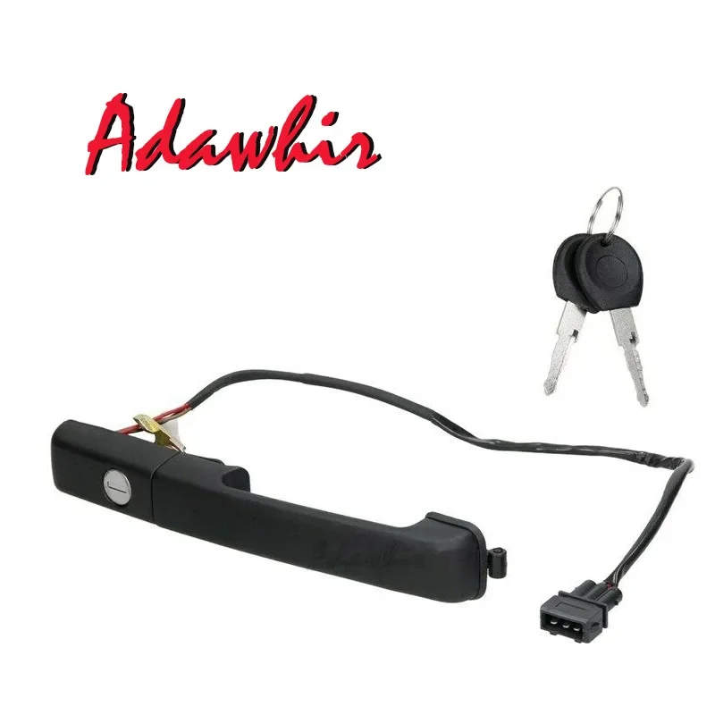 Left Front Door Handle with Lock Cylinder for VW Passat B3 (1988-1993) - Central Locking Compatible (OEM 357837205A)