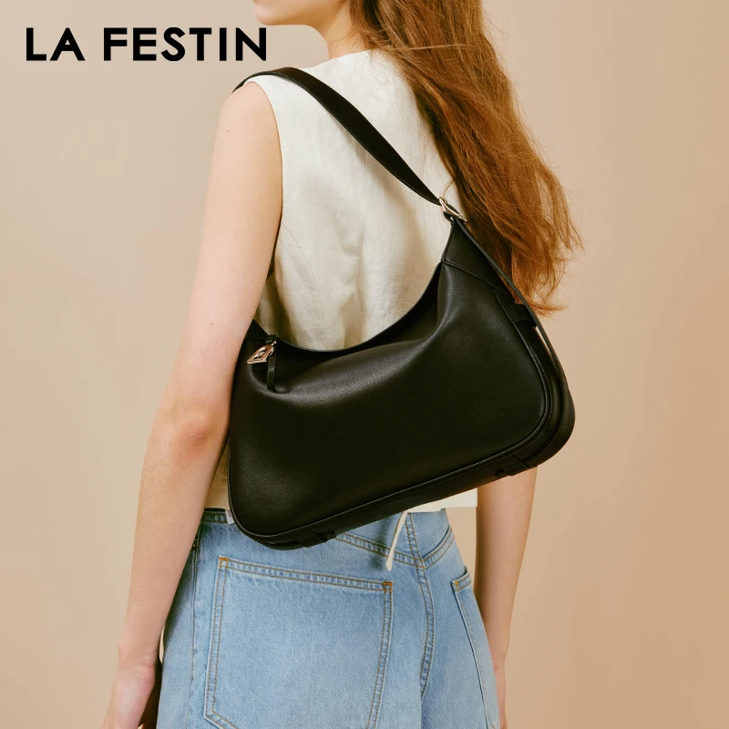 LA FESTIN Original 2024 New Leather Bag Trend Luxury Handbags Women's Shoulder Bag Crossbody Bag High-capacity Tote Bag