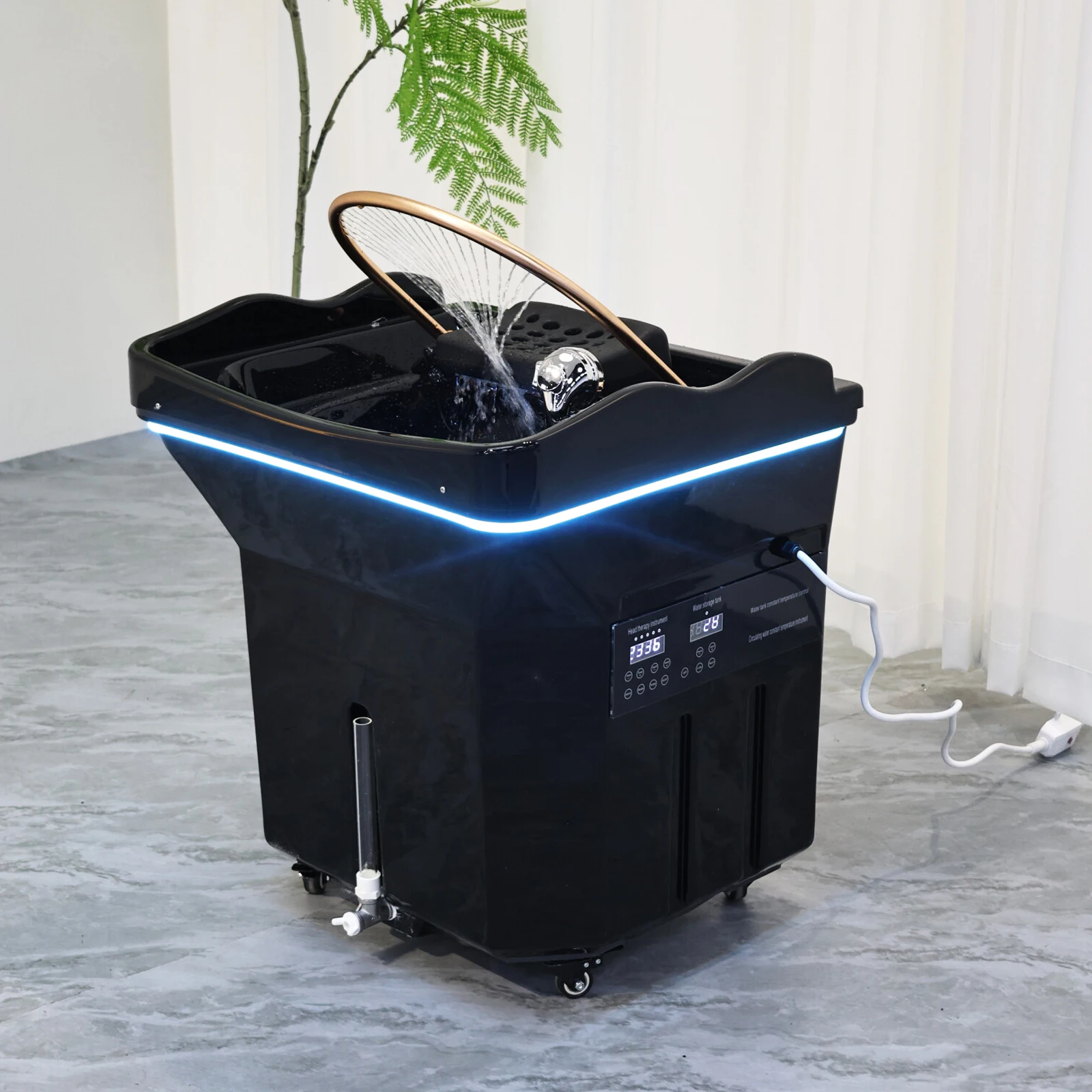 حوض شامبو متنقل مريح مع توزيع مياه قابل للتسخين من نوع المياه، مضيف تبخير سبا الرأس، شحن من الولايات المتحدة الأمريكية