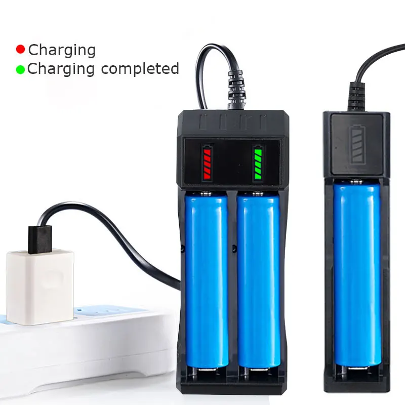 18650 Battery Charger 1 / 2 / 4 Slots Dual For 18650 Charging 4.2V Rechargeable Lithium Battery Charger for Laser Flashlight