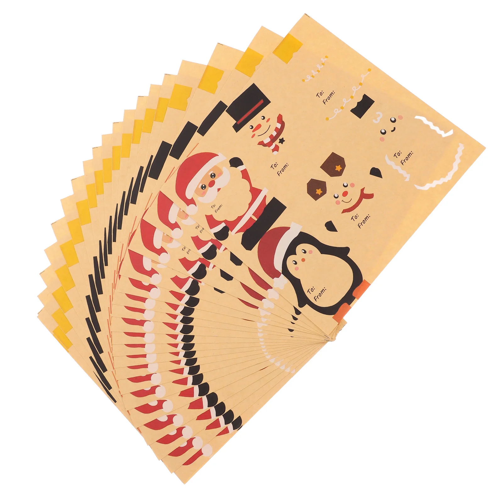 20 ورقة من ملصقات عيد الميلاد ذاتية اللصق، تصميمات ساحرة ممتعة، علامات هدايا عيد الميلاد الشخصية التي تعمل باللمس
