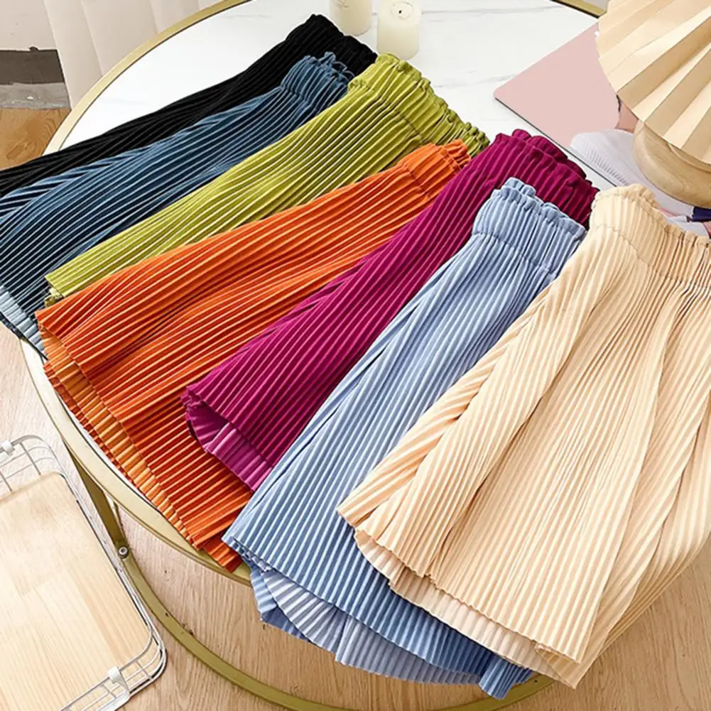 

Pleated Design Shorts for Women Stylish Women's Ribbed High Waist Shorts Casual Loose Fit Summer Wide Leg Shorts for Women