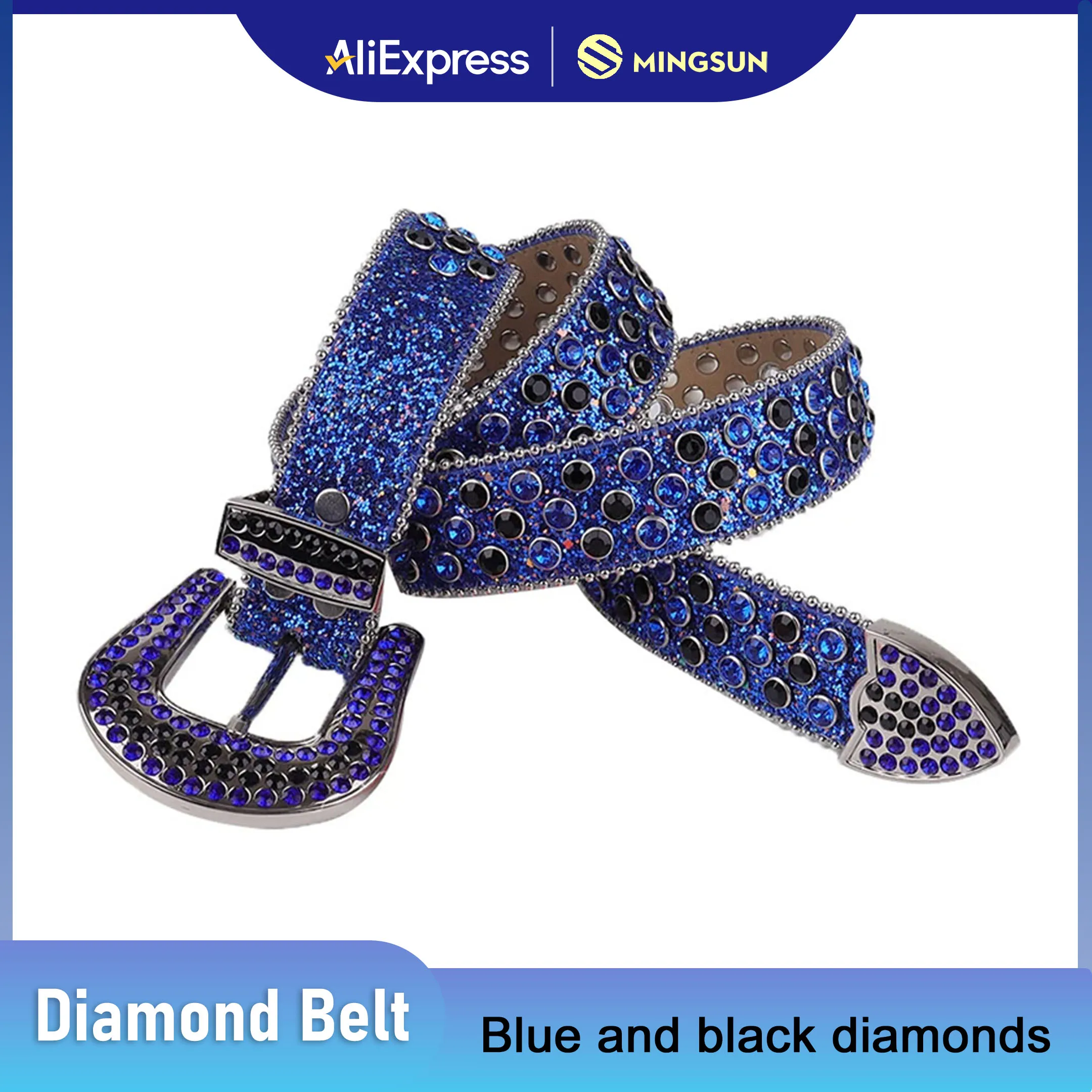 

Western Rhinestone Belt Y2k for Men Women Cowboy Cowgirl Bling Studded Leather Belt for Jeans Pants Dress Luxury Cinto Diamond