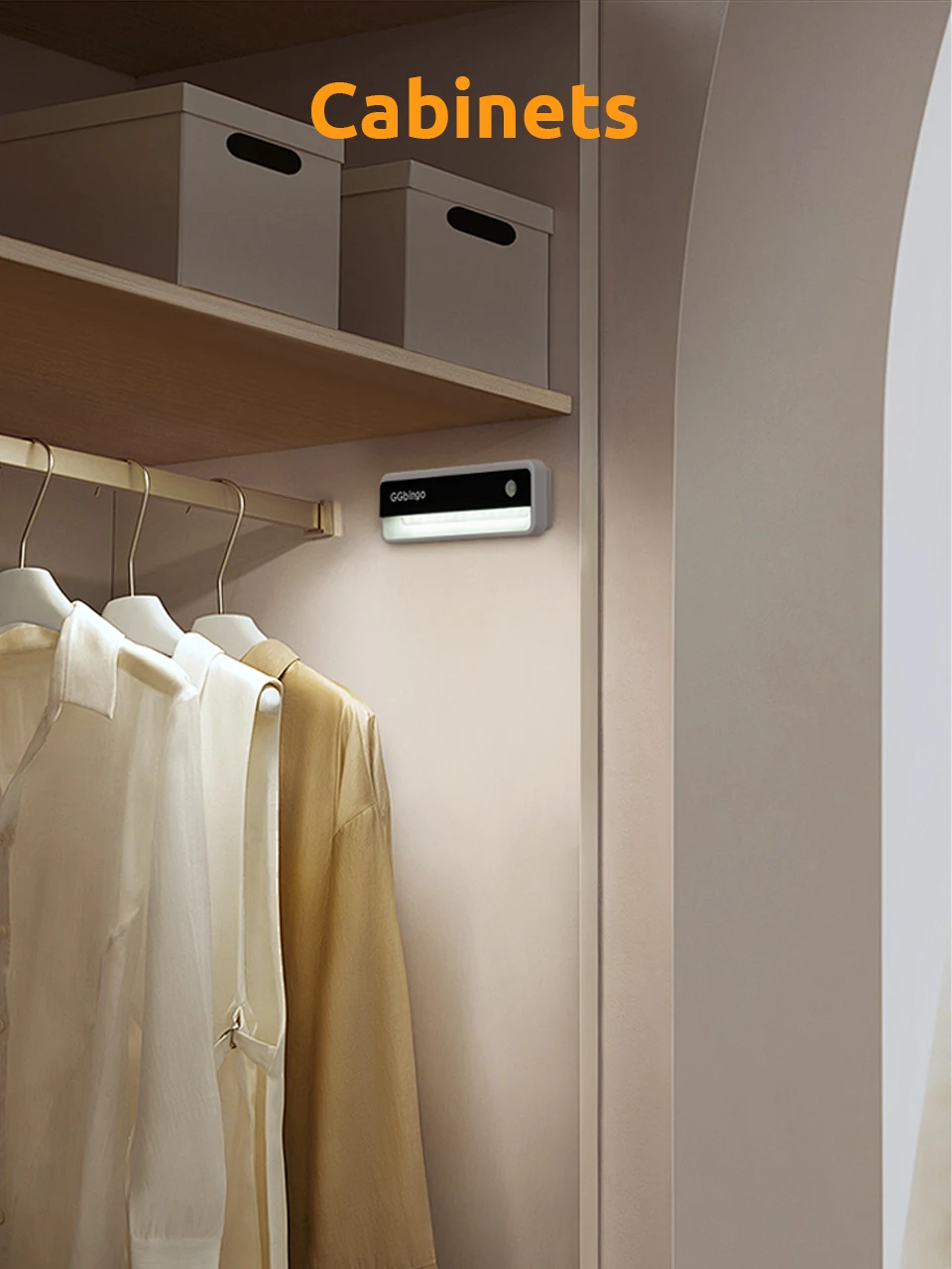 GGbingo Human Sensor Night Light Multi-light Type-C Charging LED Wall Light Cabinet Night Stairs Light