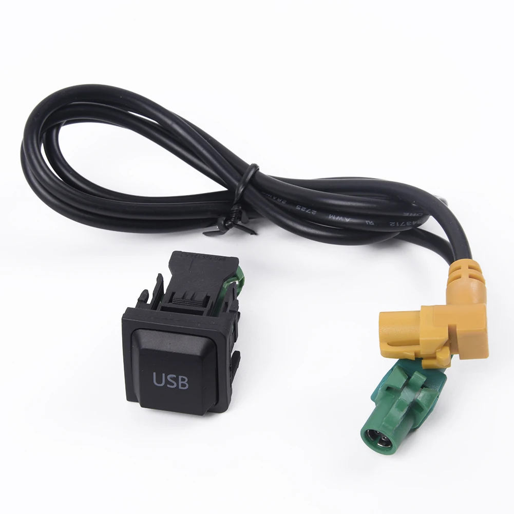 Enhance your For Golf's entertainment system with 2pcs USB Harness and Switch Socket for RCD510 RNS315 MK5 MK6