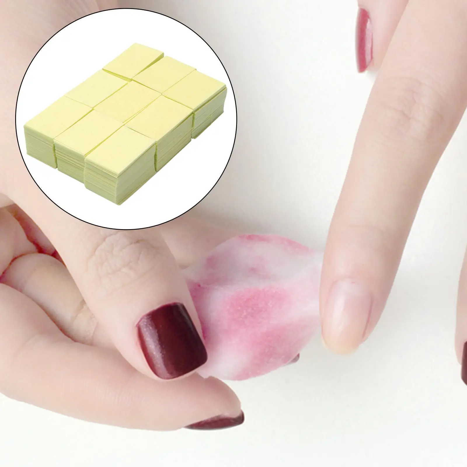 1000Pcs Gel Nail Polish Remover Cleaner Absorbent Nail Art Eyelash Glue Remove