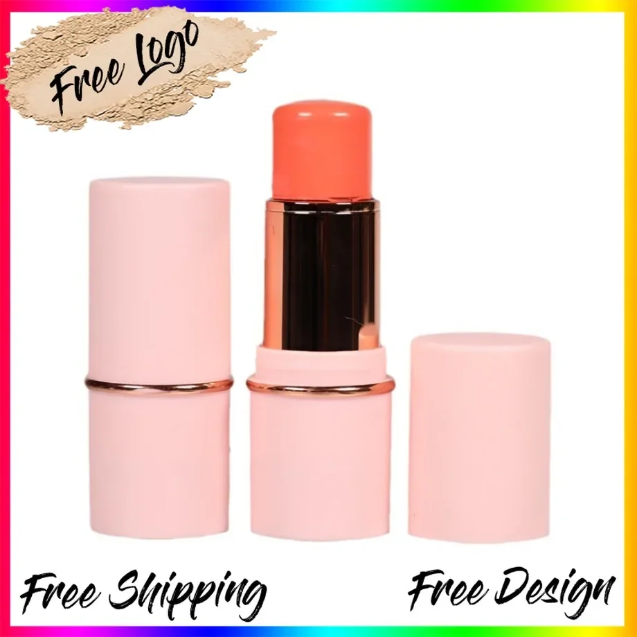 

Pink Tube Creamy Lip Face Blusher Stick Private Label Vegan Cheek Blush Makeup Custom Logo Bulk