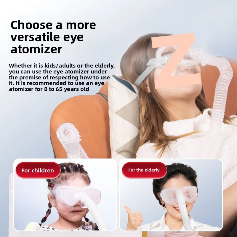 Przenośny, nowy atomizer do oczu łagodzący cienie pod oczami, z funkcją podgrzewania, do domowego użytku, urządzenie do spa ocznego.