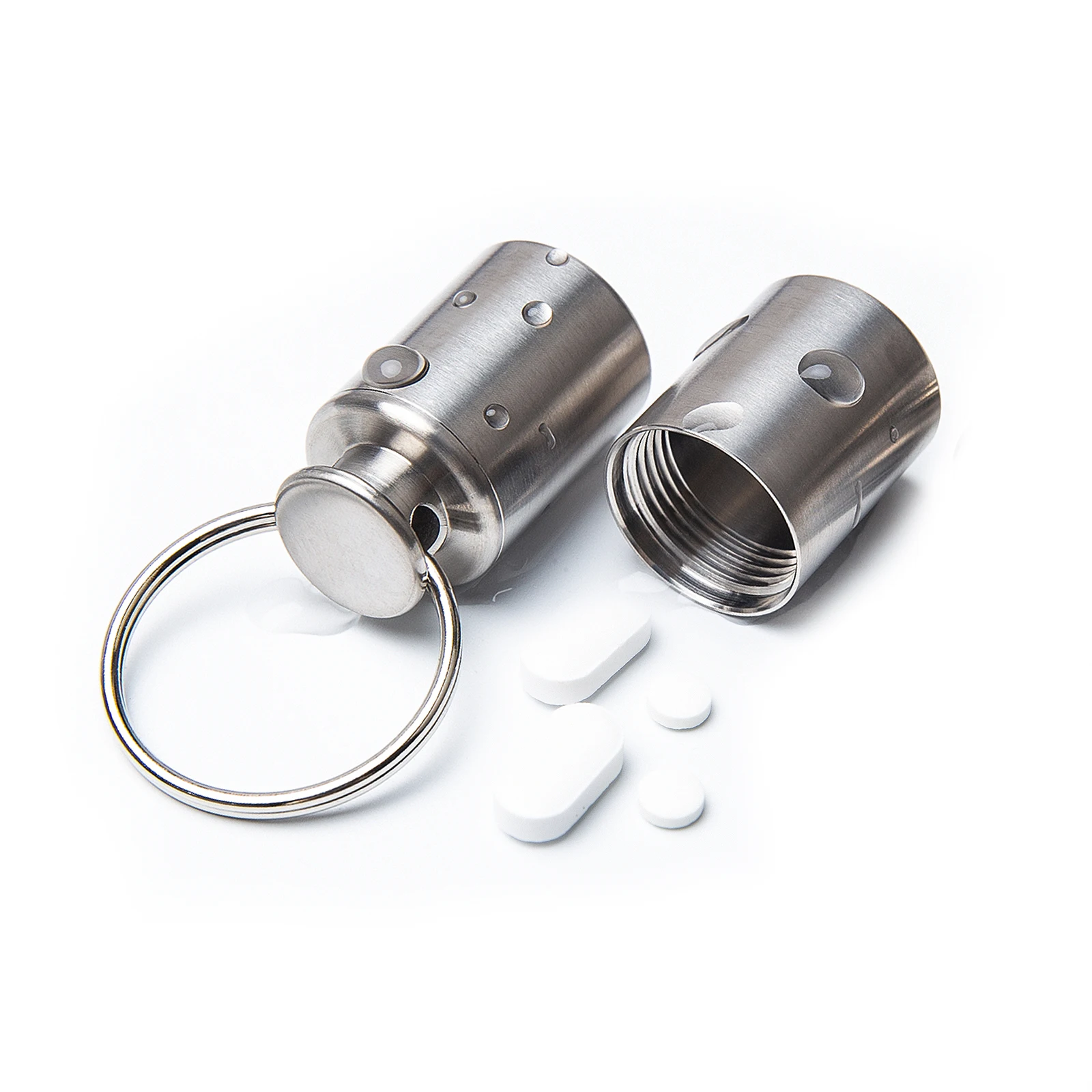 TIGLE Titanium Alloy Waterproof Bottle Outdoor Edc Multi Tools S Pocket Pill Bottle Silvery Travel Essentials New