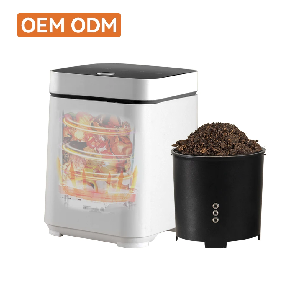 3L Electric Automatic Kitchen Organic Food Waste Batch Outdoor Ingredient Recycling Composter  Stainless Steel