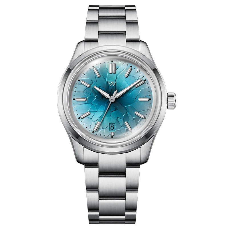 

WM Watch Automatic Mechanical Men Watches NH35 Sapphire Glacier Collection 100M Water Resistant Man Welly Merck Watch WM226