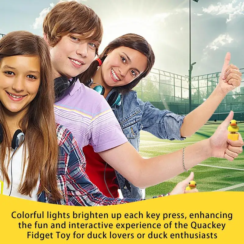

Брелок Quacking Duck Quacking Fidget Toy, перезаряжаемый брелок с уткой, клавиатура, сенсорная игра, снятие стресса, домашний декор для женщин