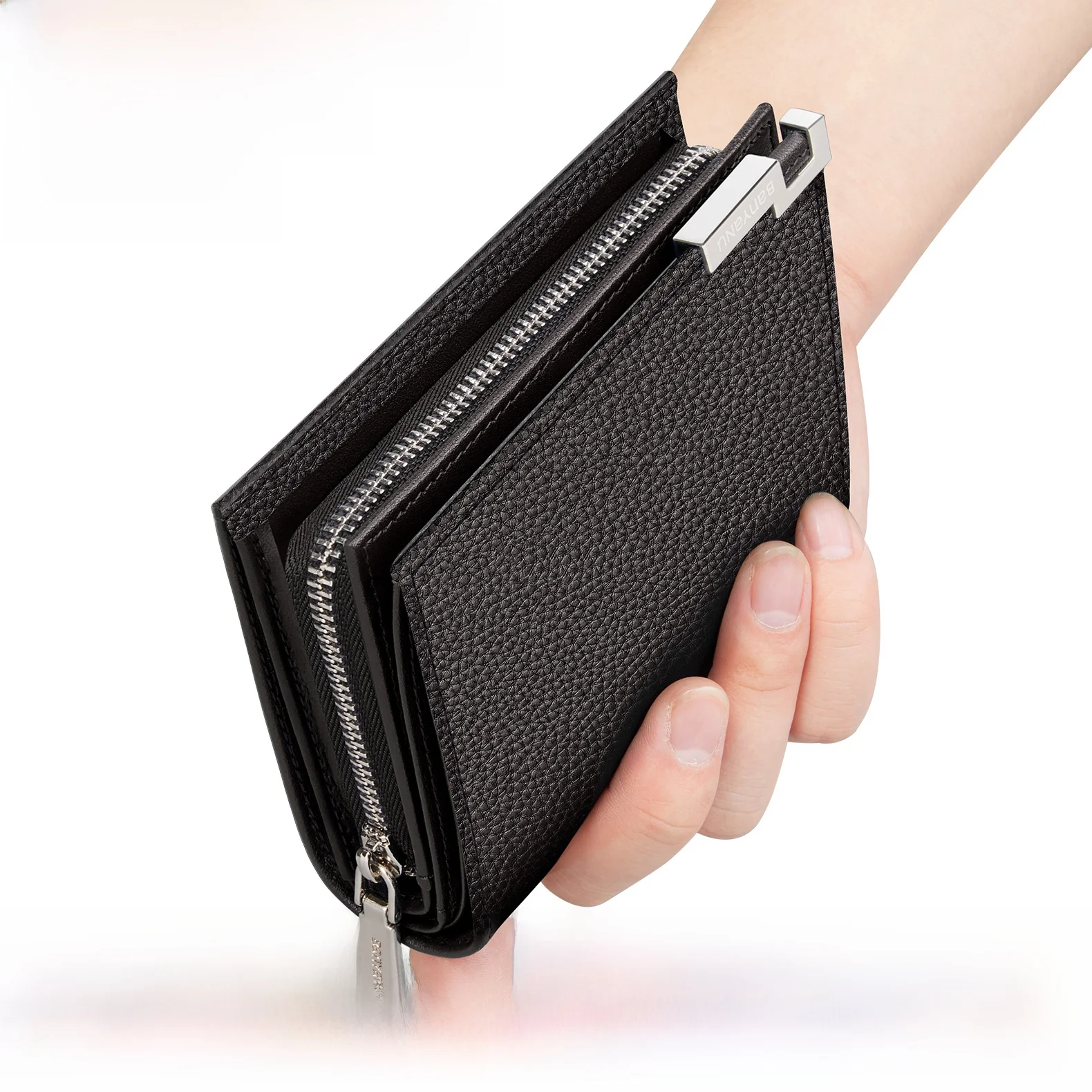 genuine-top-layer-cowhide-men's-wallet-multi-function-short-style-integrated-document-bag-ladies-card-holder-business-ol-style