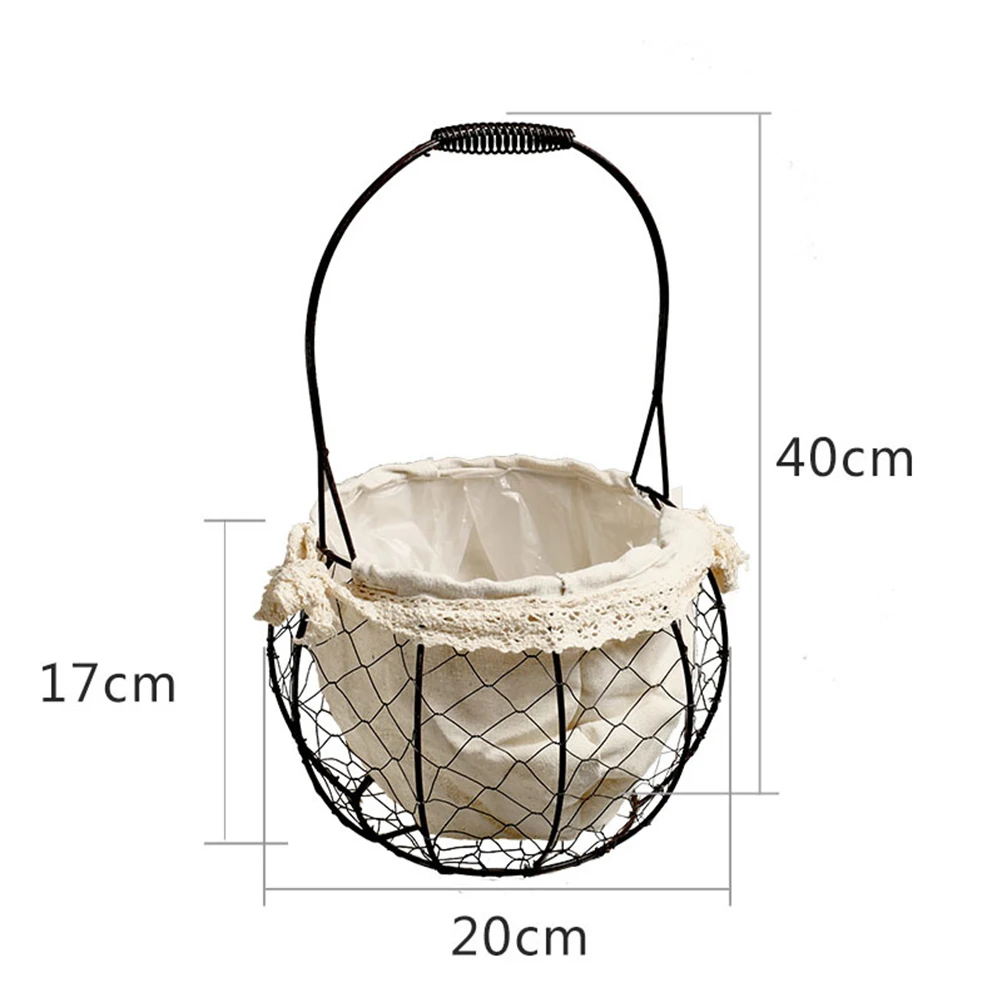 

1pc Linen Flower Basket H made Rattan Multi purpose Storage Light Grey Sturdy Decorative Kitchen Balcony Garden