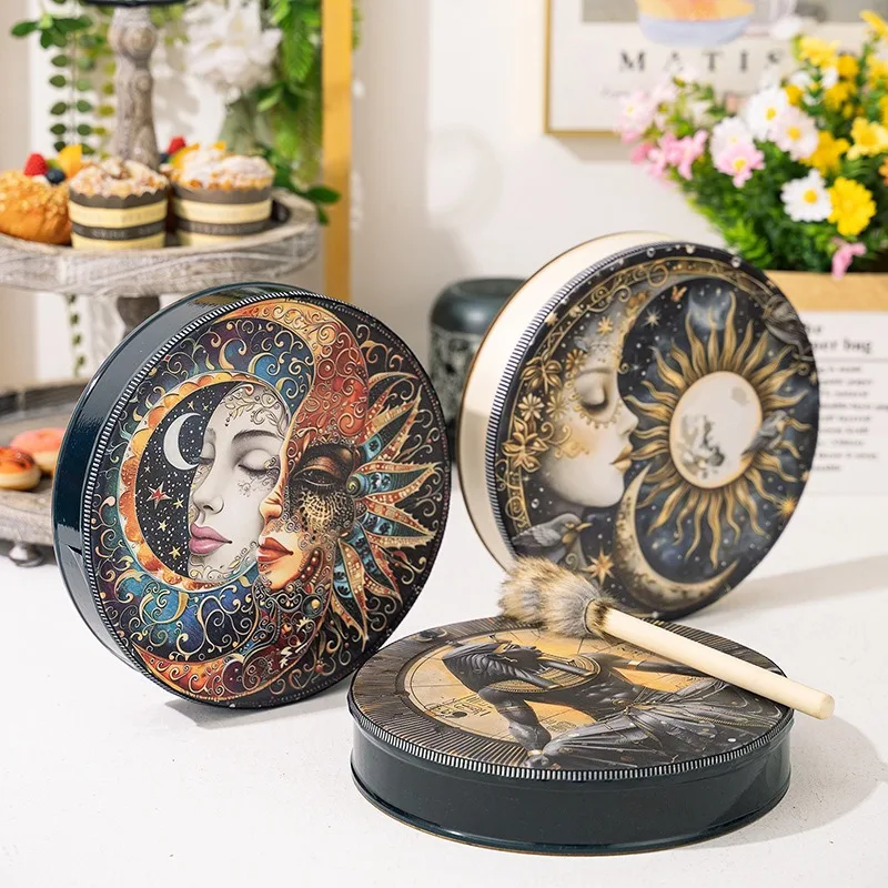 New Egyptian Pharaoh Drum Moon Muse Drum Creative Decorative Drum Set Egyptian Theme Tambourine Multi-style Decorative Fairy