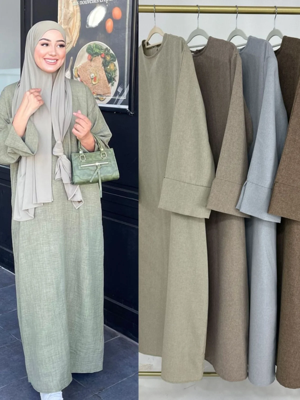 

Ele Loose plus Size Dr Robe Middle East Sle Long Evening Gown Cotton Traditional Ethnic Women's Faion Spring 2025