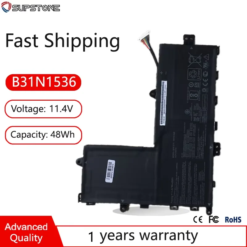 

B31N1536 0B200- 02040000 Аккумулятор для ноутбука Asus VivoBook Flip TP201SA-3SK FV0008T FV0010T FV0011T DB01T FV0007T FV0028D FV0010R