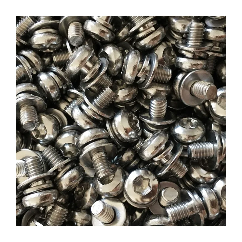 

Stainless Steel Plum Torx Machine Screws Flat Washer Cross Head Zinc Plated Finish Fine Thread Bolt