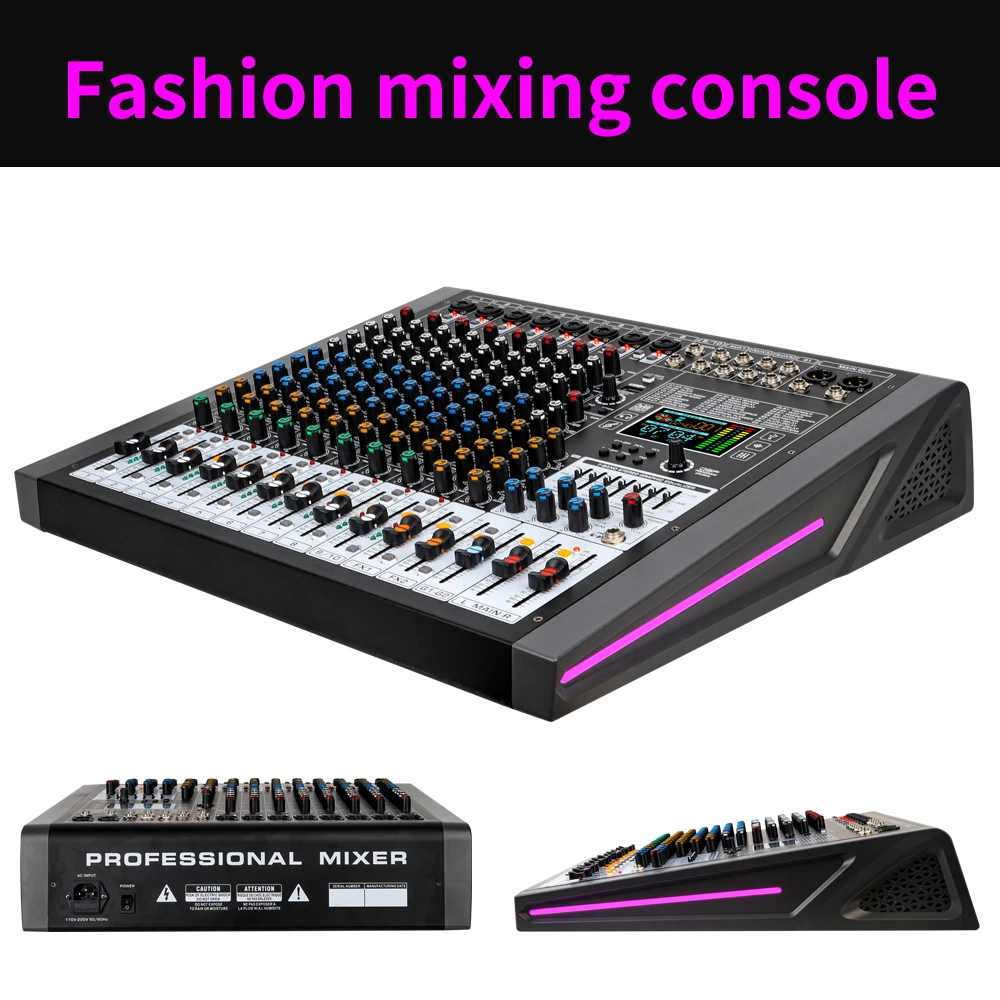 DJ Sound Controller Professional mixer 10/14-channel dual 99DSP stage performance USB MP3 Bluetooth audio mixer DJ Audio mixer