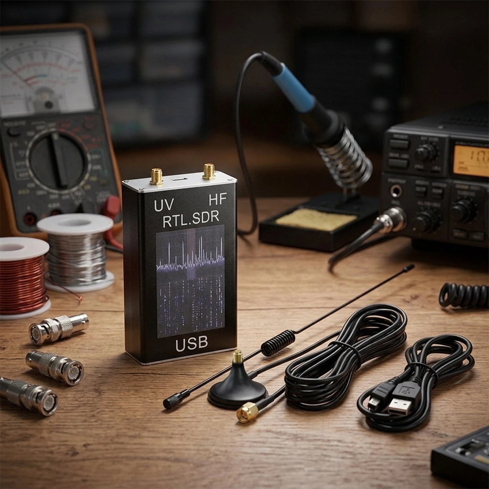 Wide Frequency RTLSDR USB Tuner R820T+8232 Decode CW/PSK/RTTY/SSTV and Receive High Frequency Weather Fax Wide