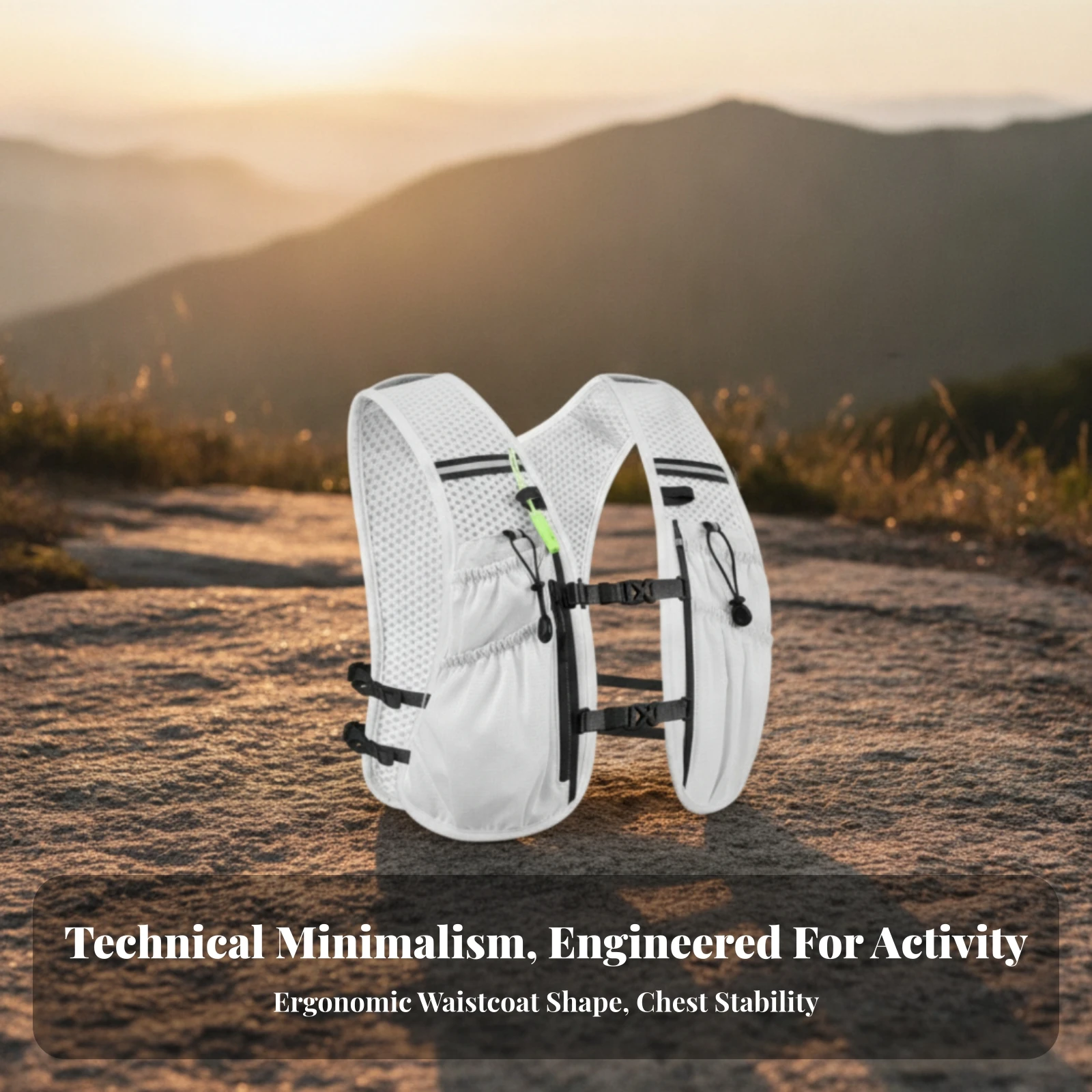 Running Vest Backpack Hands-Unencumbered Hydration Vest with Front Pockets Water Backpack Gender-Neutral for Runners