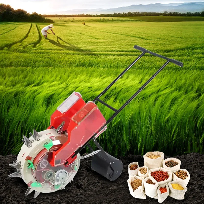 

Farm Wholesale Planter Manual Seed Planting Fertilizing Machine Hand Push Seeder