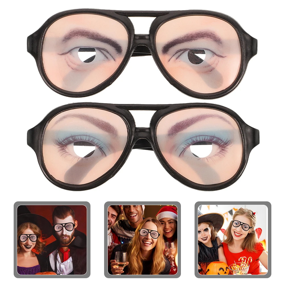 Óculos engraçados acessórios de halloween óculos adereços olhos truque óculos traje óculos de sol