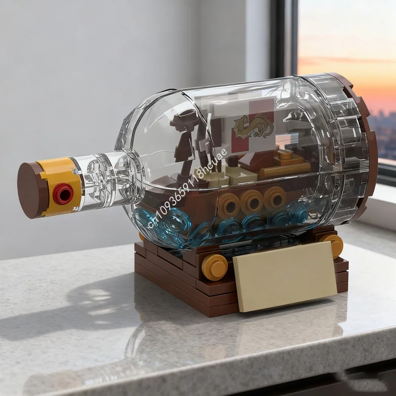

110 шт. MOC микро корабль бутылка Диснение модель строительные игрушки блоки строительство DIY творческая идея детские рождественские подарки на день рождения