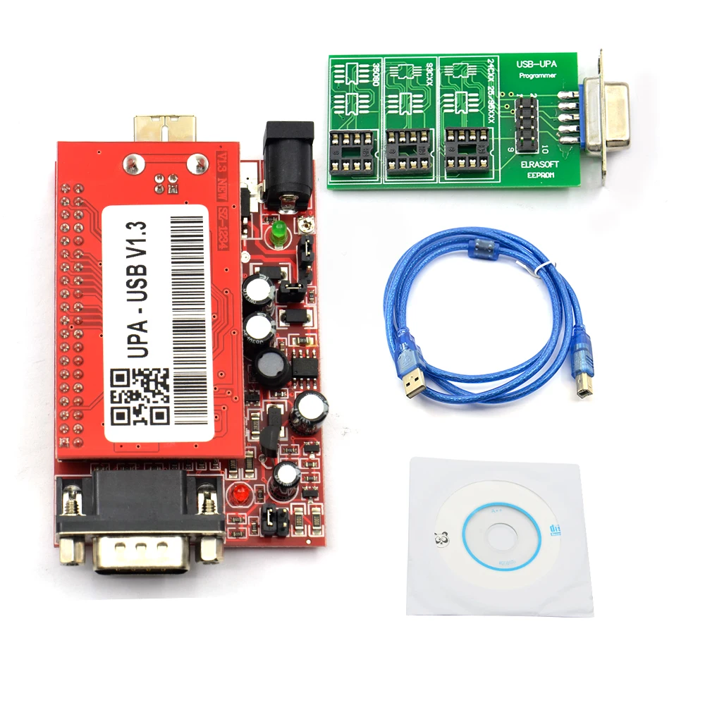 해외 오리지널 UPA USB 프로그래머 V1.3, 전체 어댑터 포함, 메인 유닛 UPA-USB 1.3, ECU 칩 튜닝 및 OBD2 도구, 전문가용