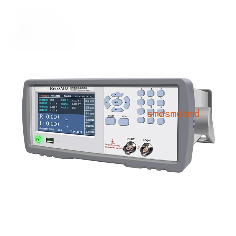 

Тестер сопротивления P2683AL Большой диапазон 1000 В/10 ТОм ЖК-сенсорный экран
