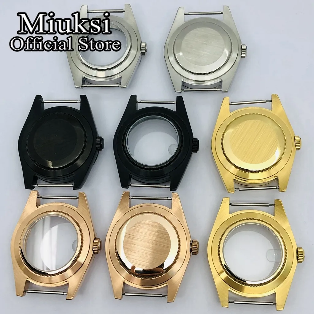 Miuksi 36mm/40mm silber gold schwarz uhr gehäuse sapphire fit NH35 NH36 NH34 ETA2824 2836 Miyota8215 PT5000 DG2813 3804 bewegung