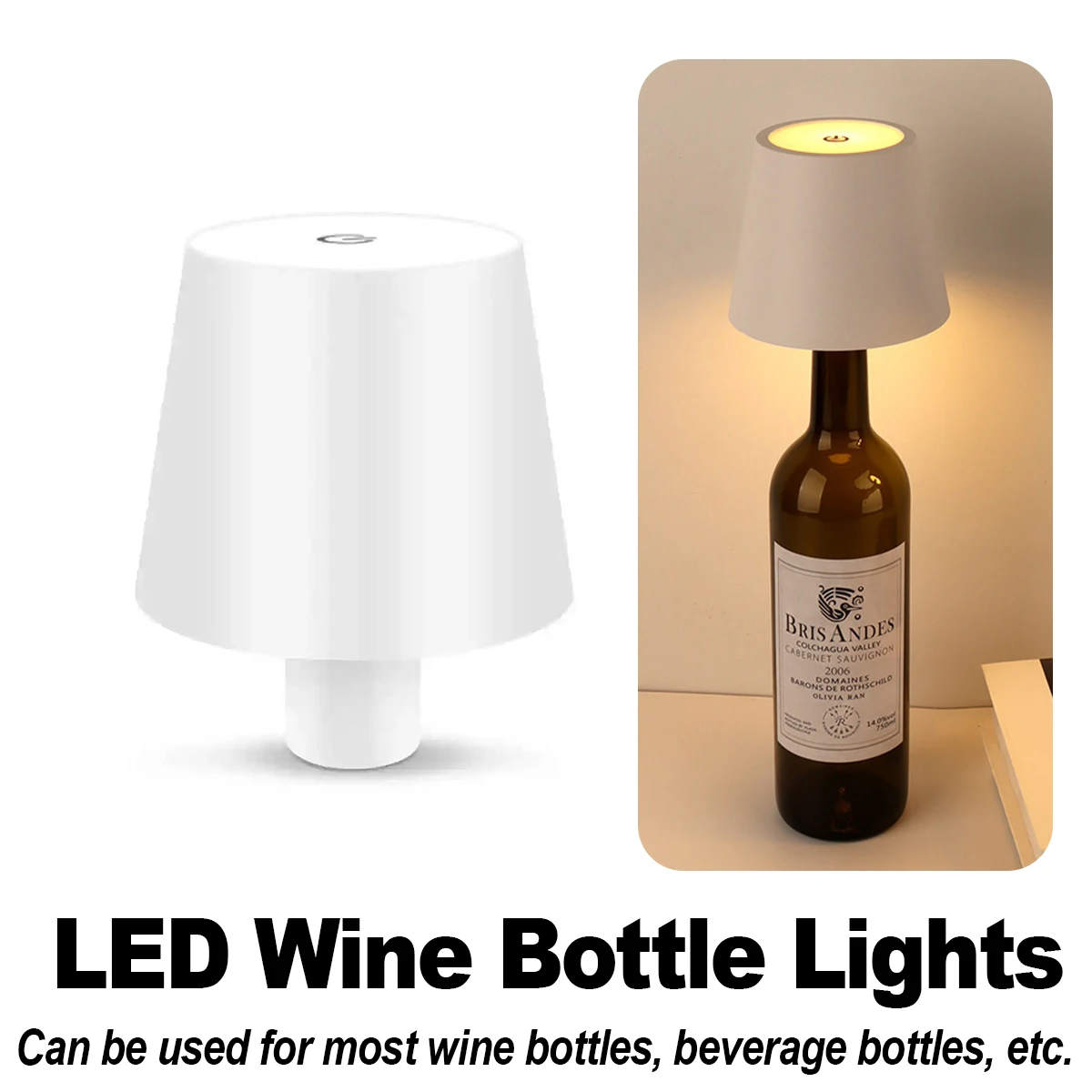 

Wine Bottle Table Lamp Touch Control Led Light Vintage Wireless With Dimming Color Eye Protective Desk Lights Top Retro 3 Lamps