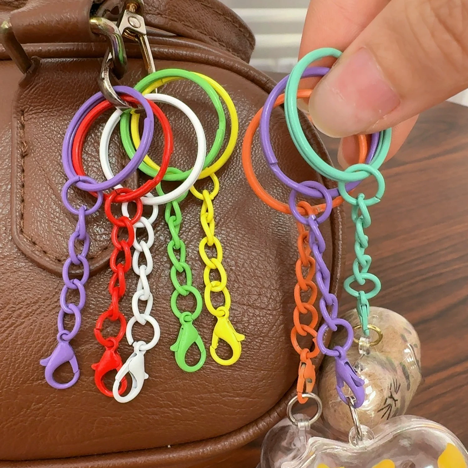 Obrázek 4: 10/100PCS 25mm pestrý humr spona klíčenka DIY šperků crafting vytváření brašna okouzluje keyrings konektor háčků držák spona