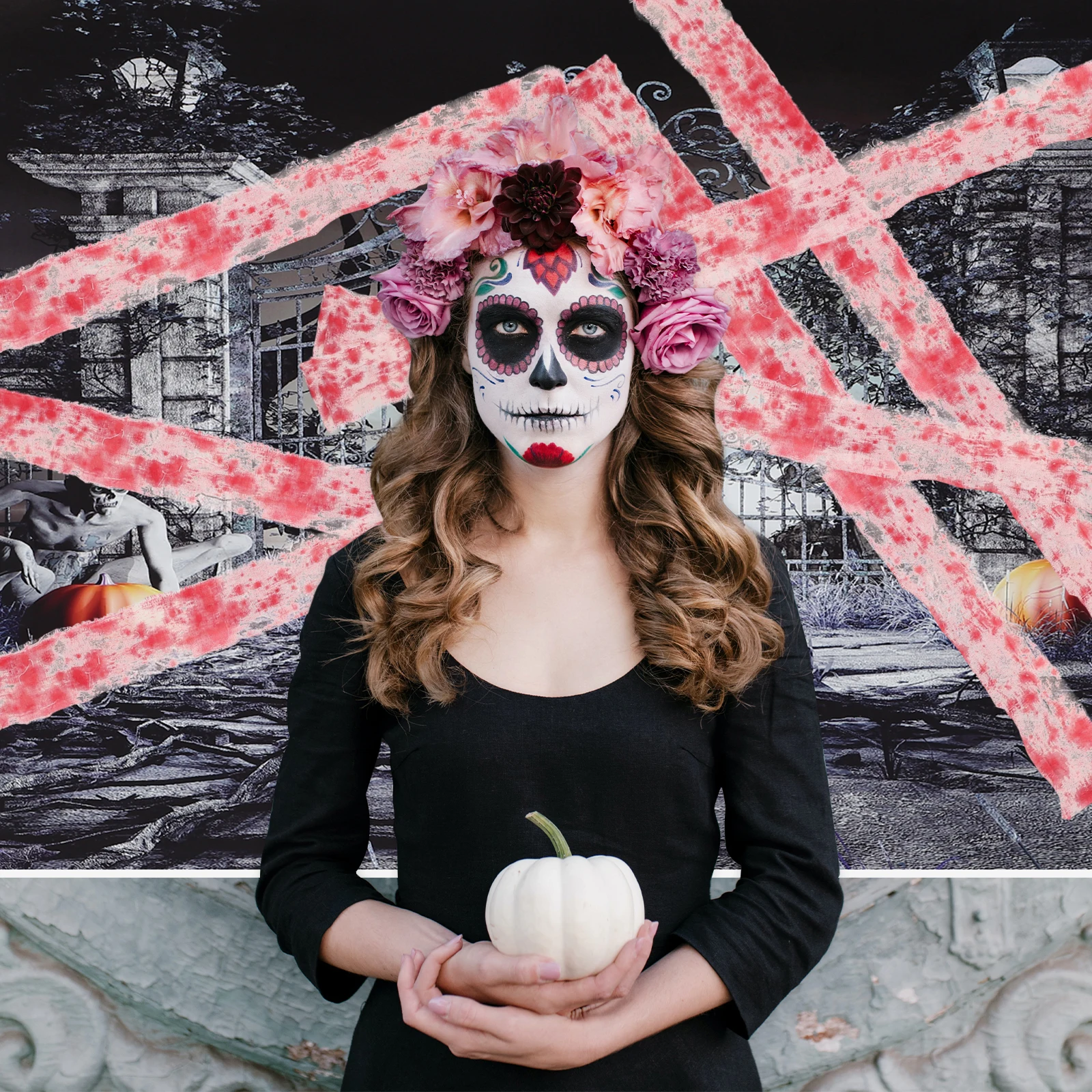 

Halloween Bloody Gauze Prop Simulation Bloody Cloth Decor Creepy Gauze Horror Party Scene Layout Decoration Party Prop