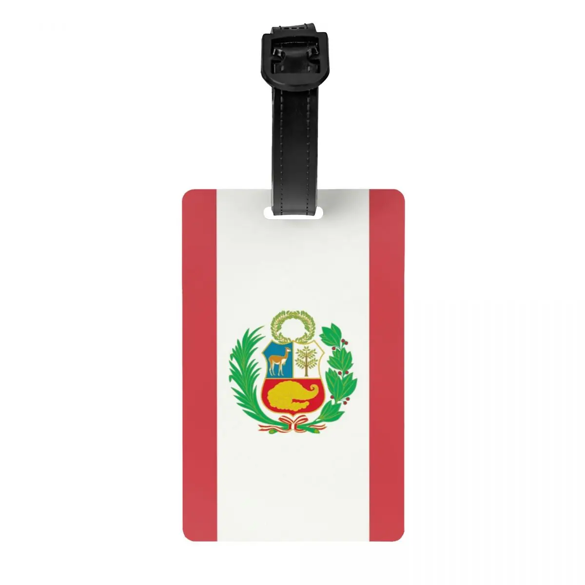 Custom Flag Of Peru, Peruvian Flag Luggage Tag Privacy Protection Baggage Tags Travel Bag Labels Suitcase