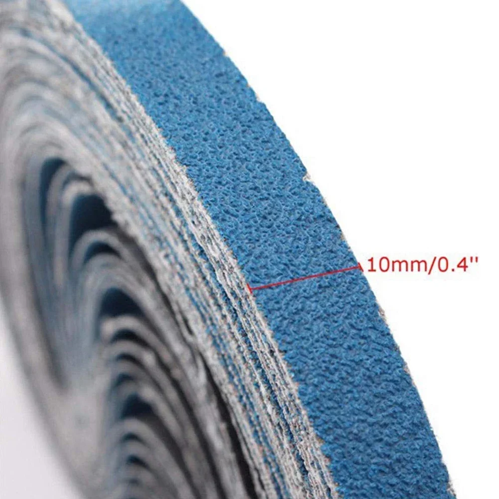 10pcs/set 457*13mm Zircon Corundum Sanding Belts 40-120 Grit Grinding Polishing Sanding Belts For Metal Wood Plastic