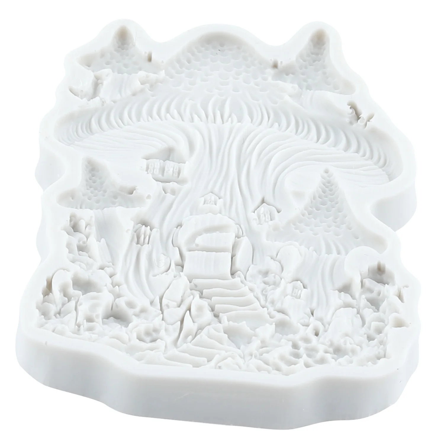 Mushroom Castle Silicone Molds Mushroom Fondant Cake Decorating Tools Cupcake Topper Candy Craft Gum Paste Polymer Clay view 5