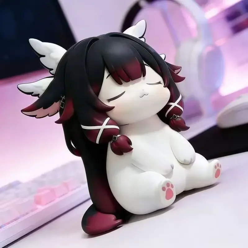 Moon Maiden Columbina Hyposelenia Cute Cat Chibi Figure Model Statue Anime Game Collectible Desktop Decoration Toy Gift