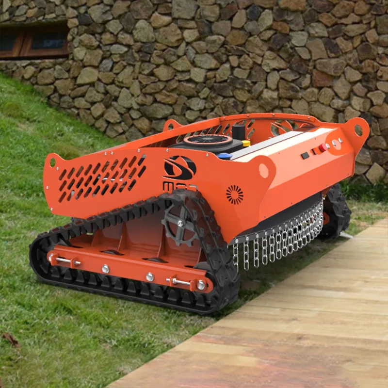 

Remote control lawn mower crawler type small household lawn weeding automatic self-propelled electric zero turn lawn mower
