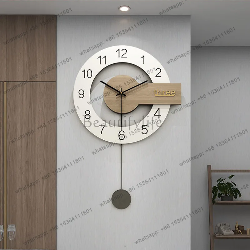 

Большие цифровые настенные часы из дерева для спальни, модные настенные часы для ресторана, декор для гостиной