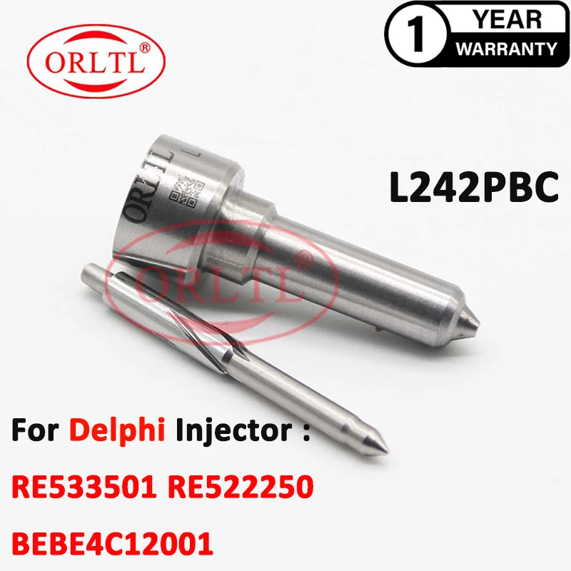 

ORLTL Injector Nozzle L242PBC Diesel Injection L242PBD Fuel Sprayer L 242 PBC For Delphi Euro 3/4 RE533501 RE522250 BEBE4C12001