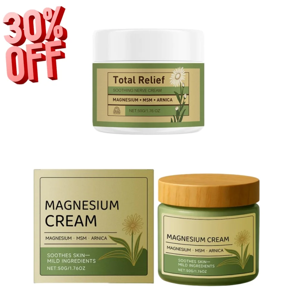 Crema Corporal de Magnesio Multiefecto, Hidratación Profunda, Nutre la Piel, Relajación Muscular, No Irritante, Portátil