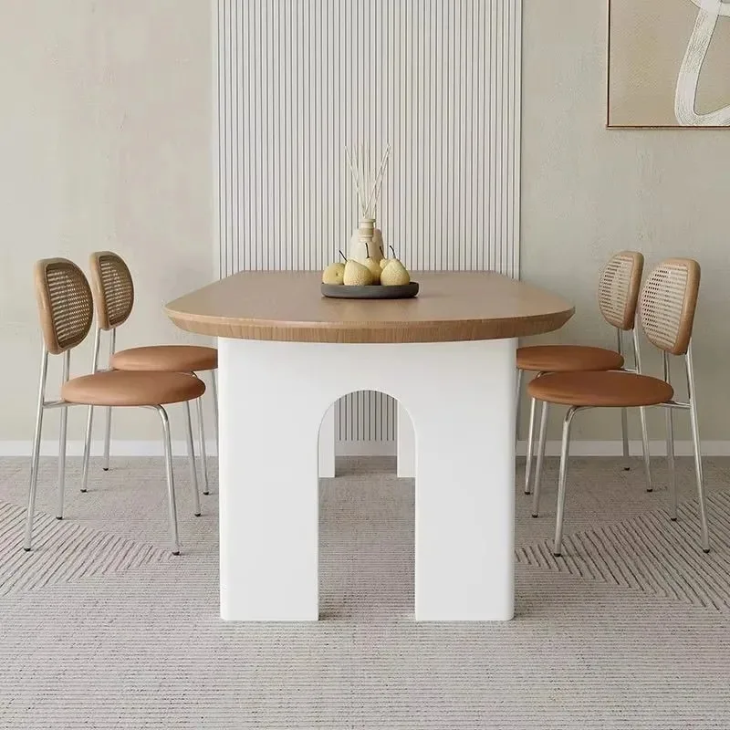 طاولات طعام مستديرة بأرجل معدنية حديثة فاخرة طاولات طعام مستديرة موفرة للمساحة أثاث تافولو دا برانزو الحديث للشقق #4