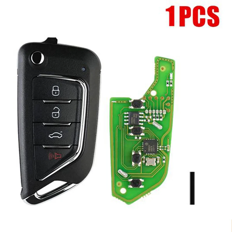 Para cadillac estilo 4 botões universal fio remoto chave fob-para xhorse xkcd02en, para ferramentas chave vvdi